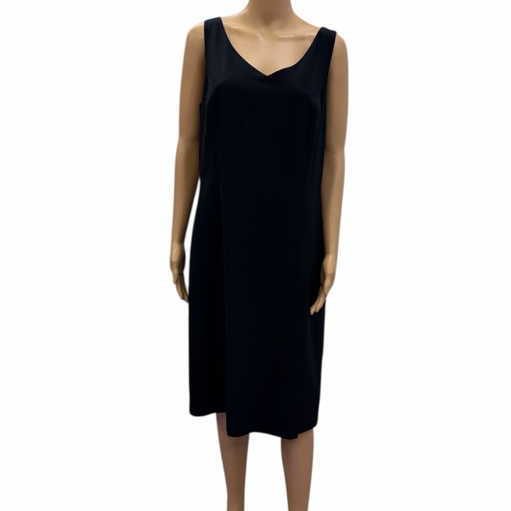 Ann Taylor Navy Blue Sleeveless Zip Back Dress Womens Plus Size 14
